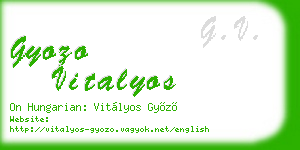 gyozo vitalyos business card
