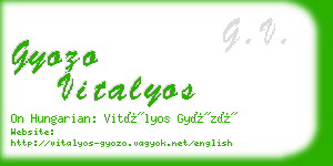 gyozo vitalyos business card